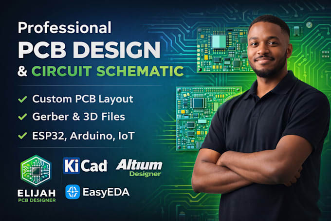 Design professional pcb layout circuit schematic for all your projects ...