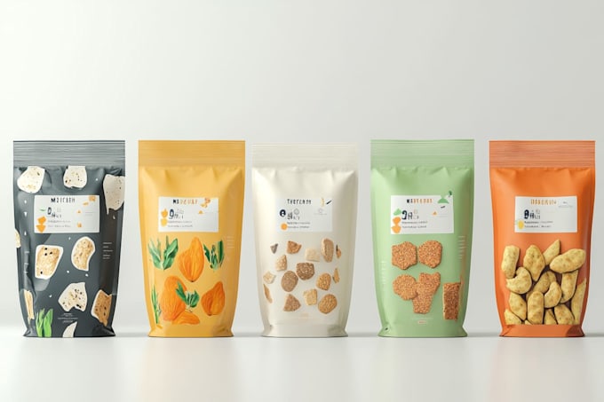 make a custom packaging design with an illustration