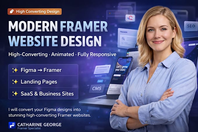 Design modern framer website, redesign framer landing page, figma to ...