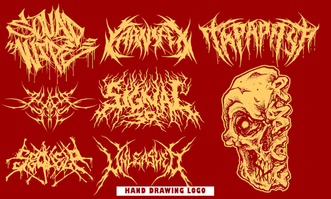 create hardcore and death metal logo