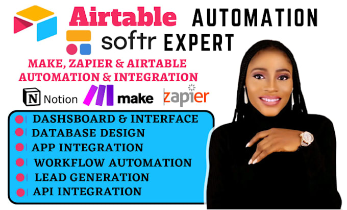 setup airtable database, softr webapp, airtable automation and client portal