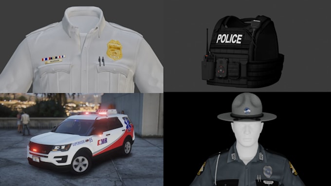make custom fivem clothing, eup, ems and server ready outfits