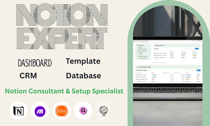 design a custom notion workspace, dashboard, template, CRM, and database system