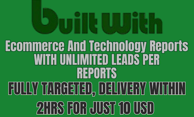 provide shopify or any tech stack reports using builtwith pro