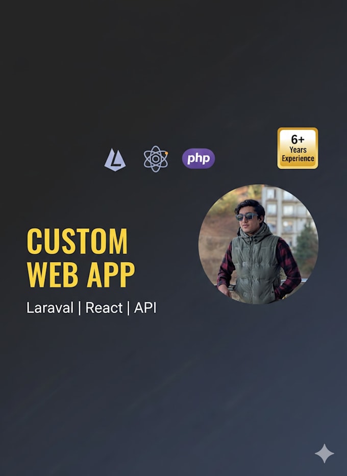 develop a custom web application using laravel PHP and react js