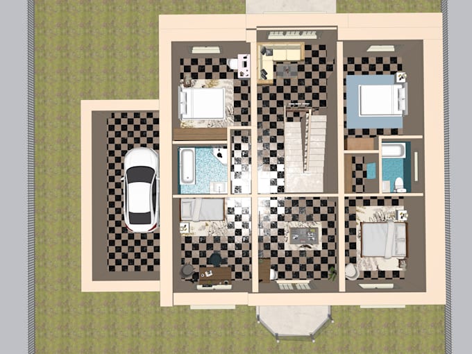 create architectural 2d floor plan, 3d floor plan