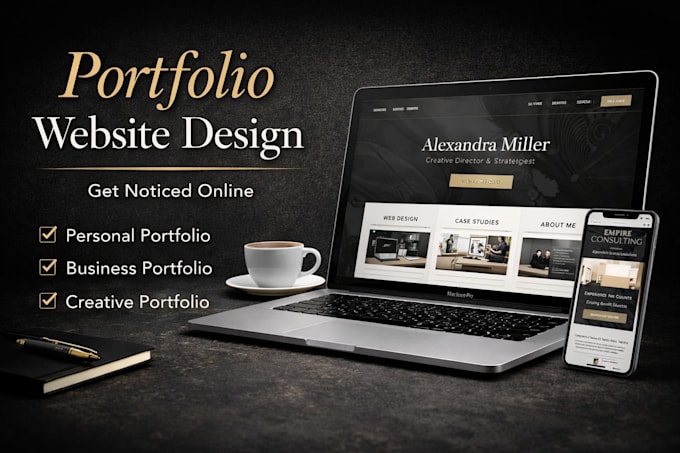 Design a modern professional portfolio website for you or your business ...