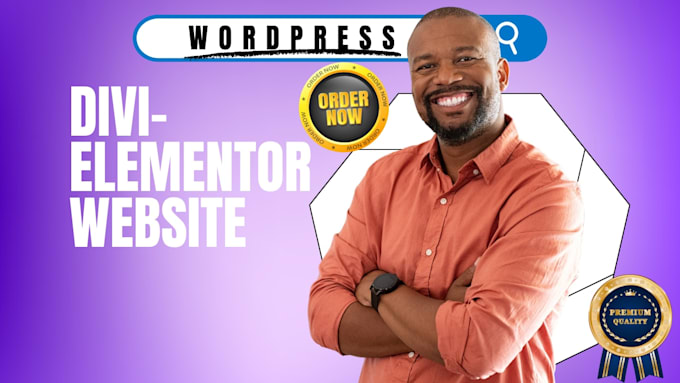 design a modern, responsive wordpress website using elementor pro divi