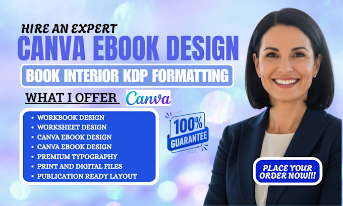 design canva ebook, book interior and kdp formatting for self publishing authors