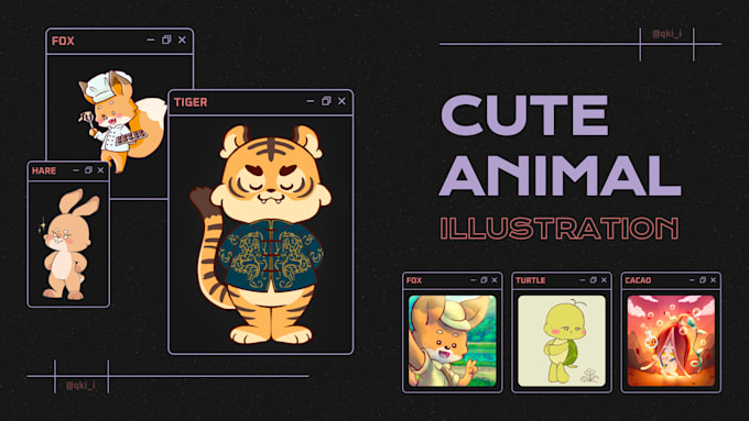 draw cute and chibi animal illustrations