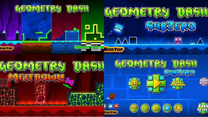 do geometry dash profile youtube thumbnail gd deco gd layout collab solo level