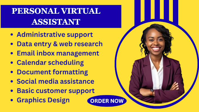 be your executive social media personal virtual assistant admin support canva