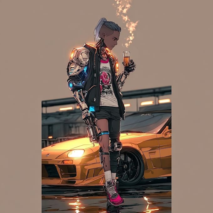 draw cyberpunk characters and scifi illustrations