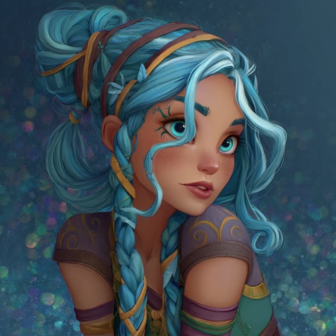 draw a fantasy character portrait for you
