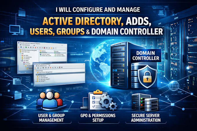 provide windows server and active directory configuration support