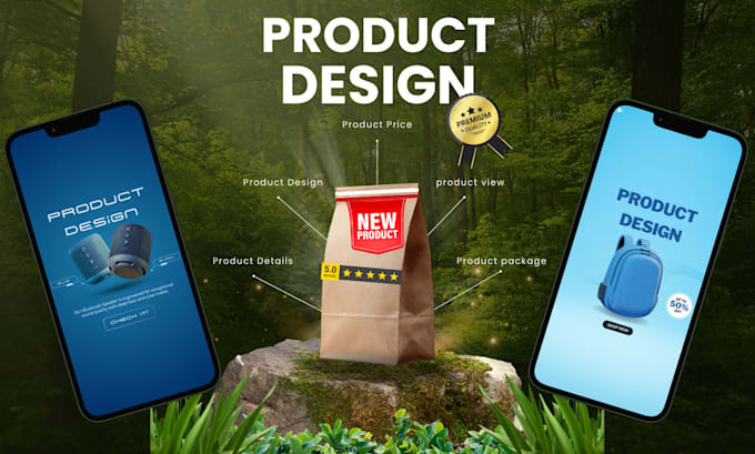 design professional product post, ads and mockups for your brand