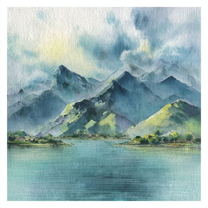paint landscapes in watercolor