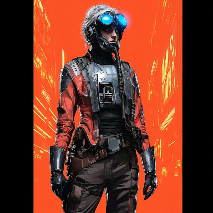 create custom star wars inspired fan art illustration