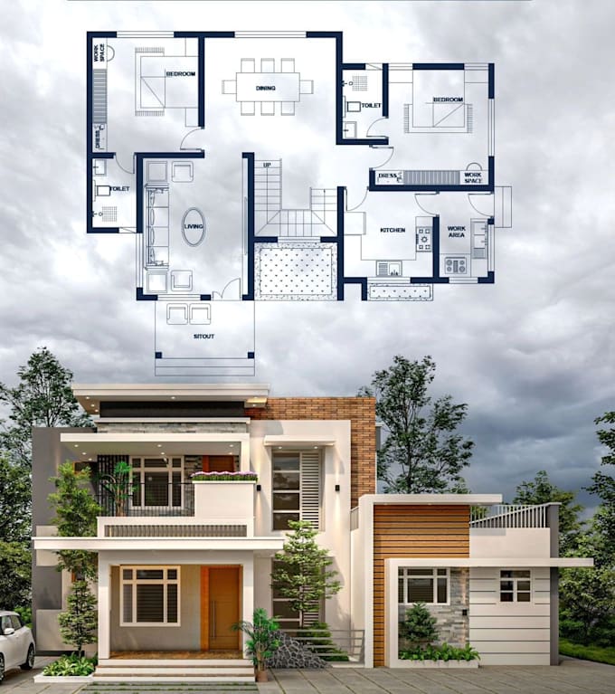 be your architect, draw 2d 3d  floor plans