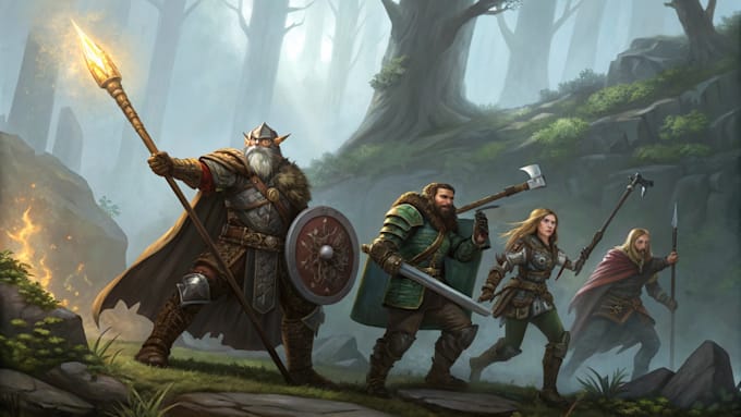 make dungeons and dragons, rpg party or any dnd character