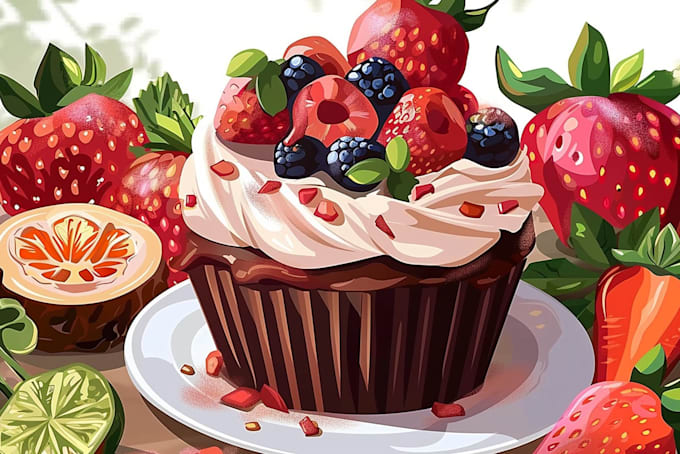 draw delicious food illustration