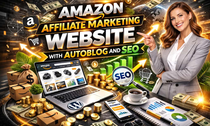 do amazon affiliate marketing website with auto blog, referrer link and SEO