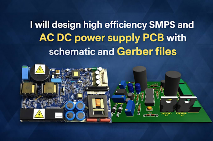Design high efficiency smps ac dc power supply pcb with schematic ...