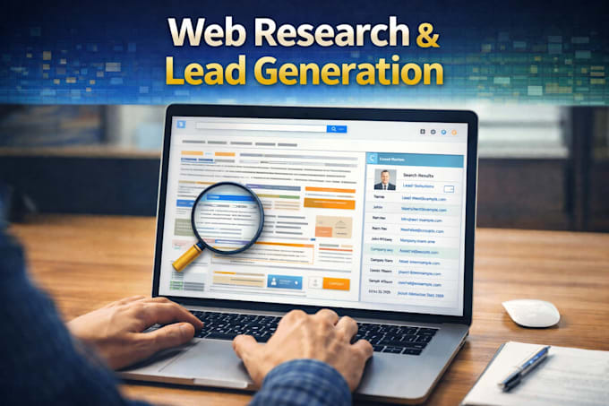 do web research, lead generation, email list building and data collection