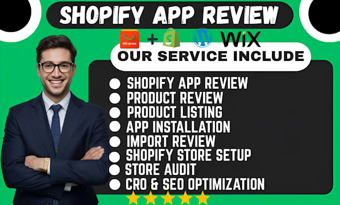 do shopify app review product review website audit app installation qa testing