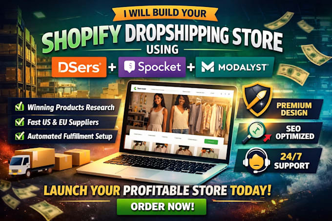 build a profitable shopify dropshipping store using dsers spocket modalyst sup