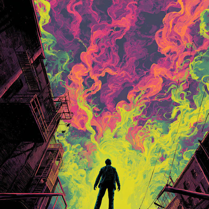 comic book illustration with comic book