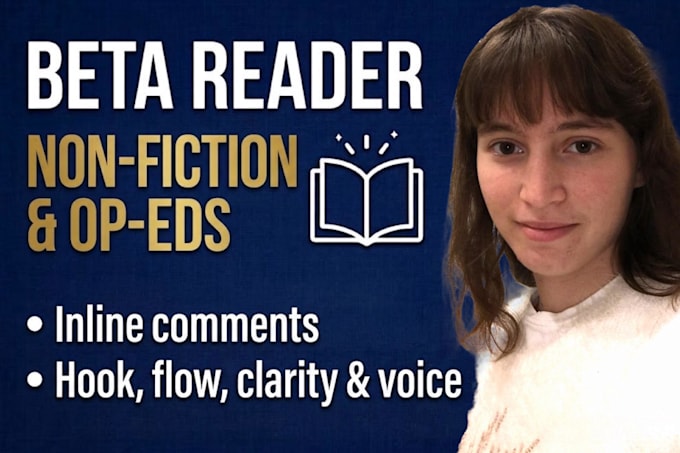 beta read your non fiction book chapter or article
