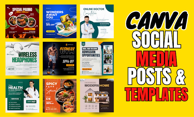 Create eye catching social media post design in canva by ...