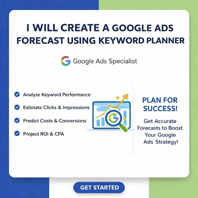 create a google ads forecast using keyword planner