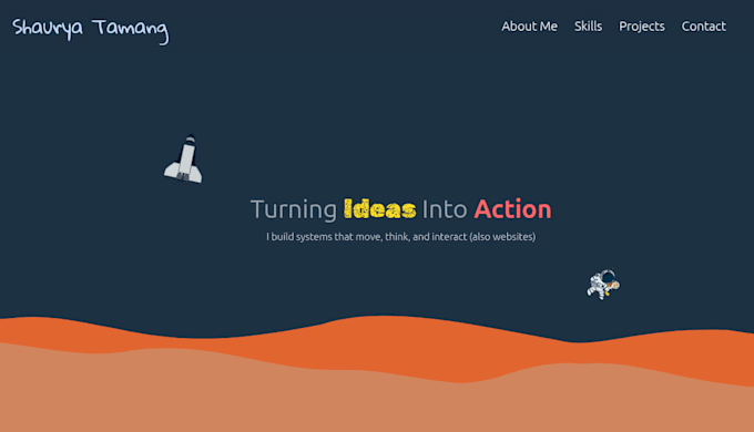 develop a student portfolio website