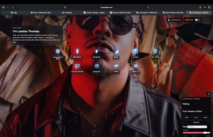 build your retail, fashion, music or modeling website