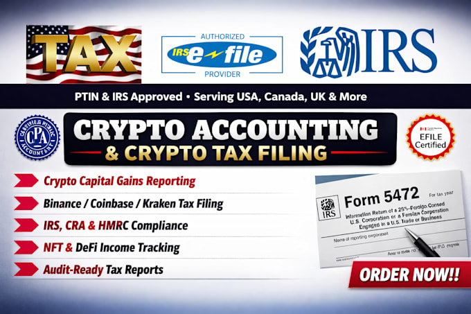 do crypto accounting and crypto tax return filing for crypto transactions