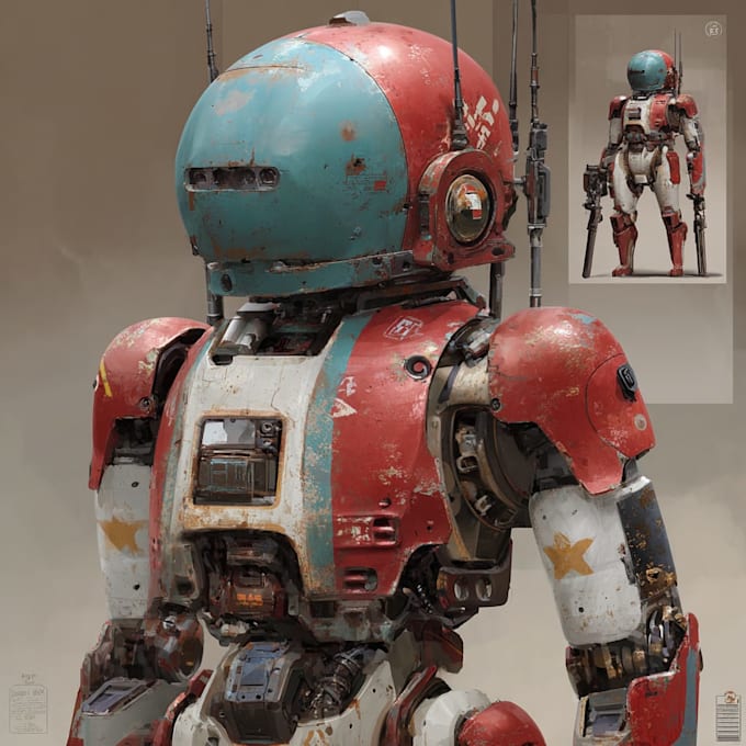 Design sci fi mecha and robot concept art by Panaucsenea | Fiverr