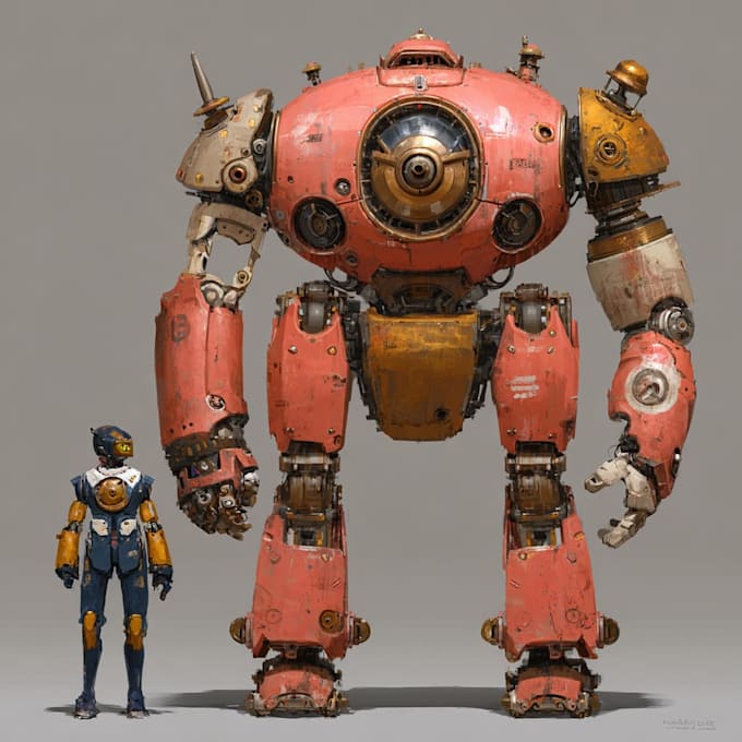 Design sci fi mecha and robot concept art by Cleemtopus | Fiverr