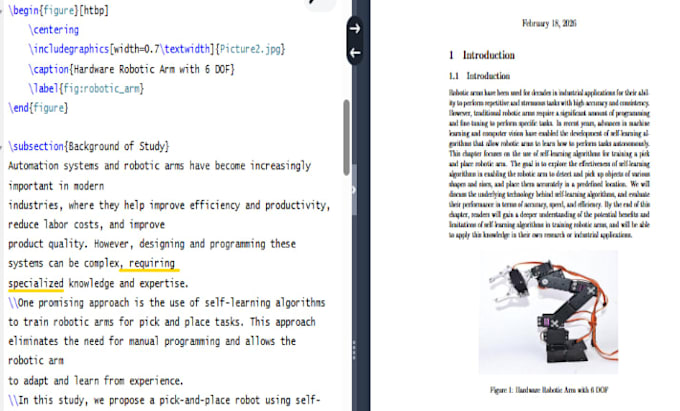 convert your document into professional latex format