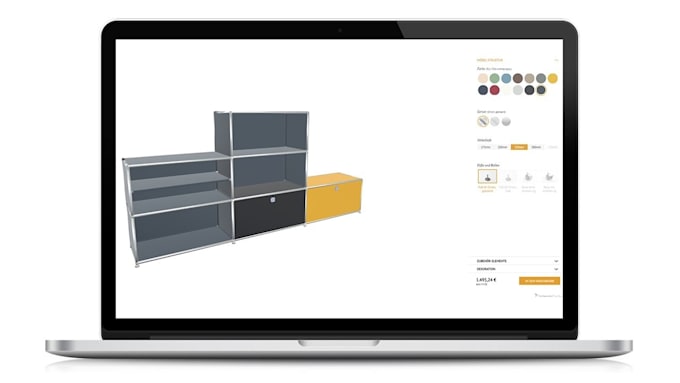 3d product configurator for funiture industrial mechanical parts manufacturing