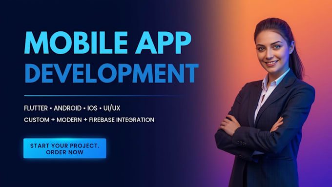 develop custom mobile app for android and ios using flutter