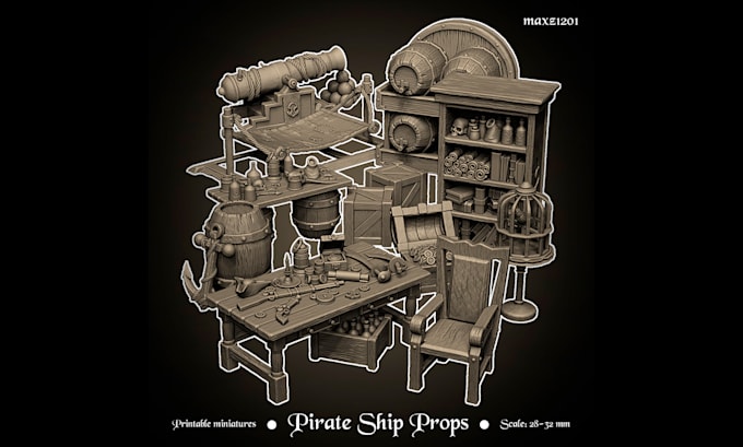 sculpt 3d printable props and terrains for tabletop games