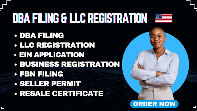 do US llc registration, ein application, dba filing, boi report for non resident