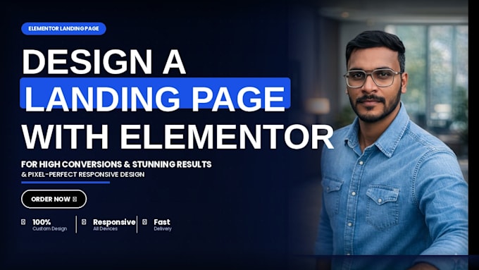 design a high converting elementor landing page in wordpress