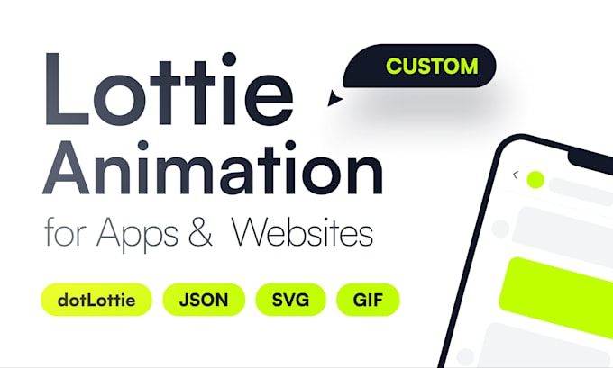 create custom lottie animation for website and mobile app