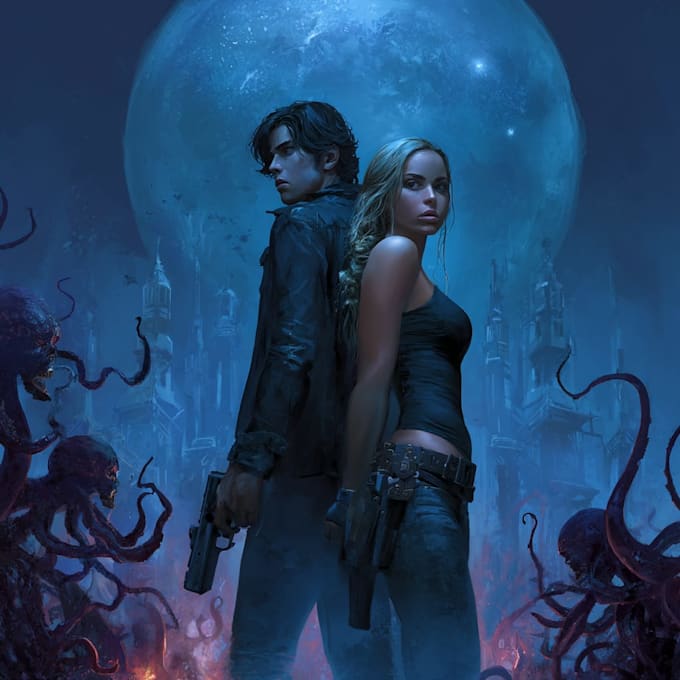 create horror fantasy book covers or ebook design