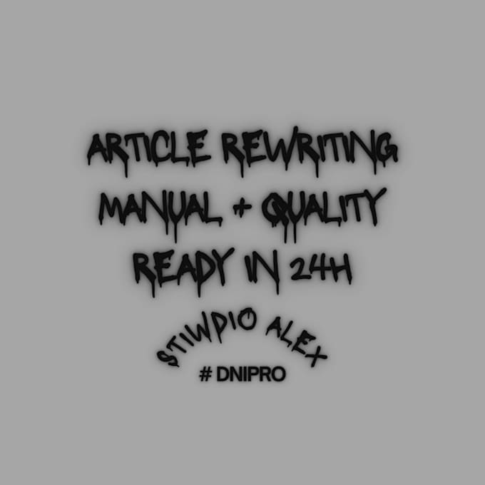 rewrite and paraphrase your text manually and professionally
