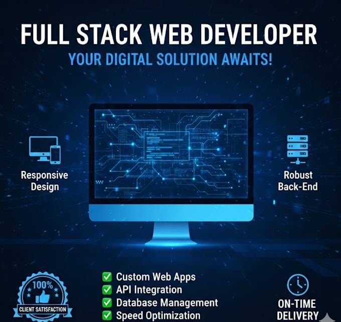 develop a responsive full stack website or web application