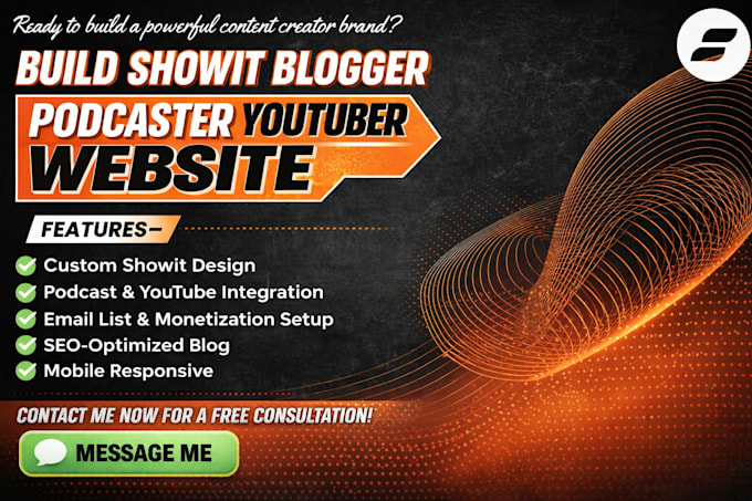 build showit blogger podcaster youtuber website